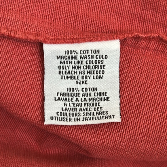 Eileen Fisher Burnt Orange/Red Boxy Tank Top with Mandarin Collar - Picture 4 of 5